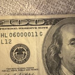 Fancy Serial Number $100
