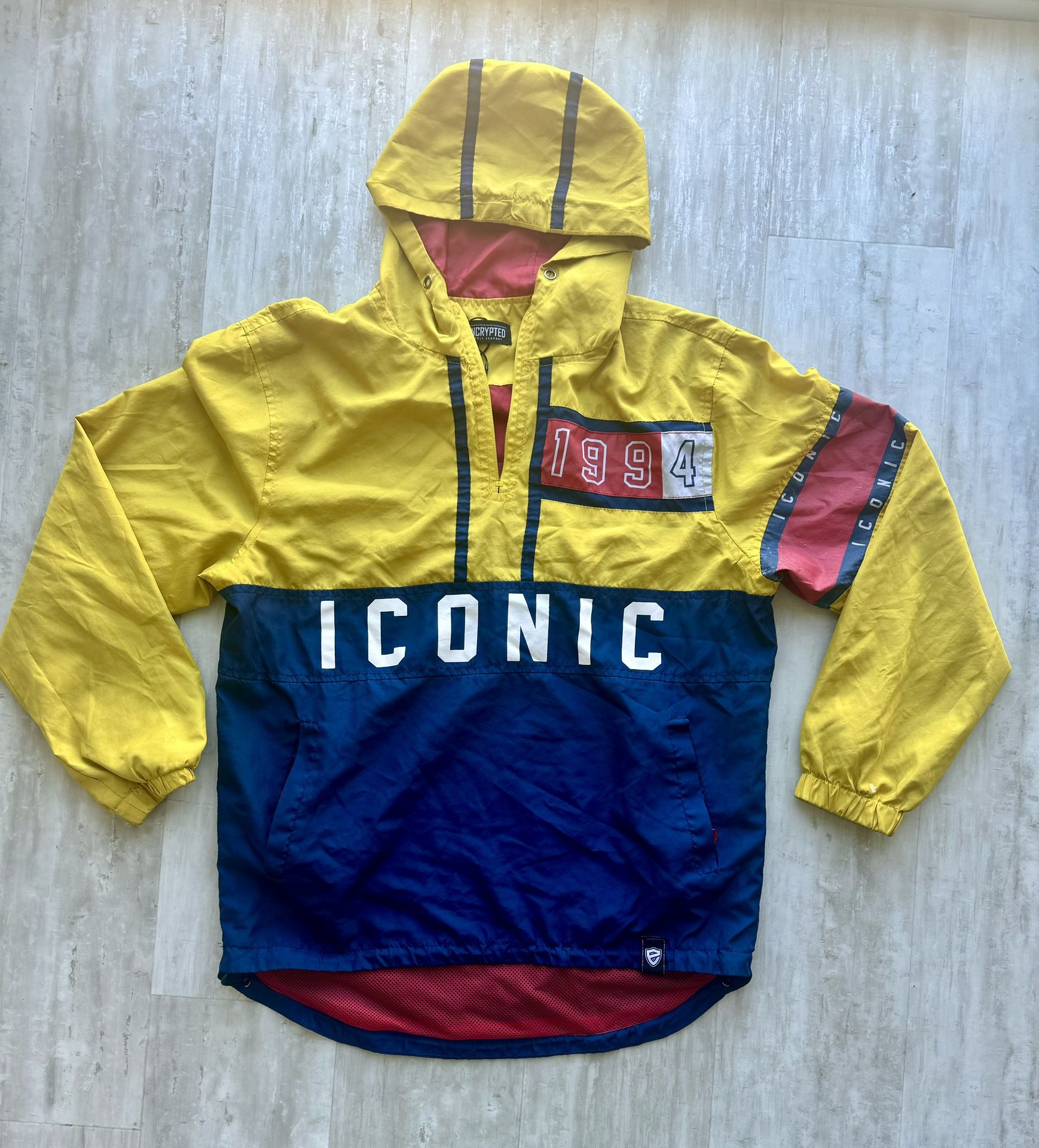 Rare Vintage Tommy Hilfiger Yellow/Red/Blue Windbreaker Jacket