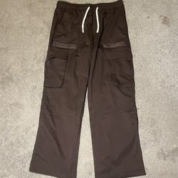 Brown Empire Cargo Pants Men's Size XL Cargo Joggers Drawstring Waist Pockets