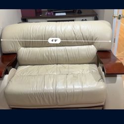 Leather Loveseat (tan)