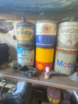 Vintage Motor Oil Can Collection Lot