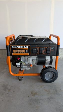 Generac 5500 portable generator, with cable and cover