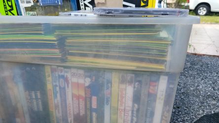 Approximately 500 DVD's packaged with prices on them ready to be sold somewhere