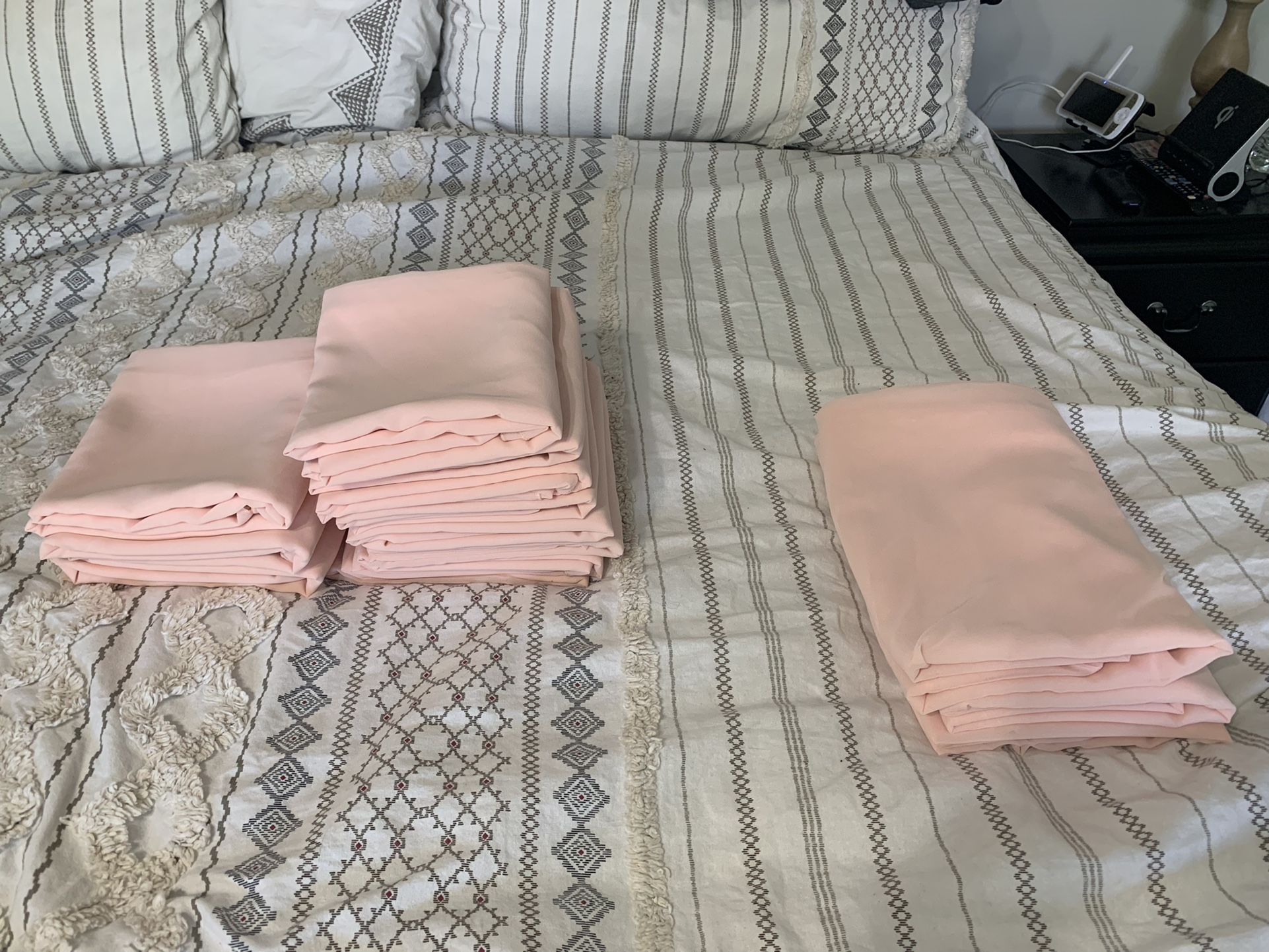 Peach Table Runners