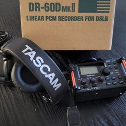 Tascam DR-60DmkII 4-Channel Portable Recorder Bundle with TH-03 Closed Back Over-Ear Headphone