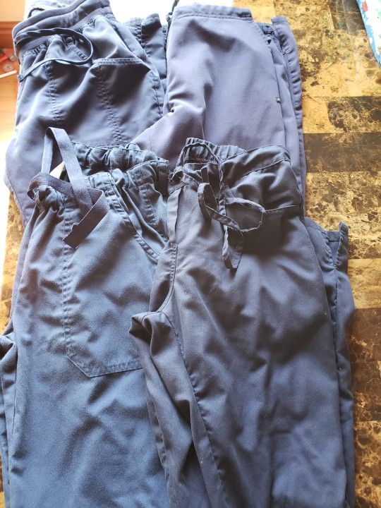 Ladies Navy Blue Scrub Pants (2)