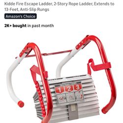 2-story (13ft) Escape Ladder Single-Use for Fire/Emergency