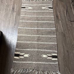 Native American Saddle Blanket Rug Old Navajo Fort McDowell Hand Woven Wool