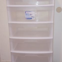 Cajonera Extra Grande De Plastico Con 5 Cajones Grandes Y Dos Chicos. Xtra Large Plastic Storage Drawer. 