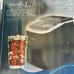 New In Box. Kitchen Ace Craft-Ice countertop ice maker.