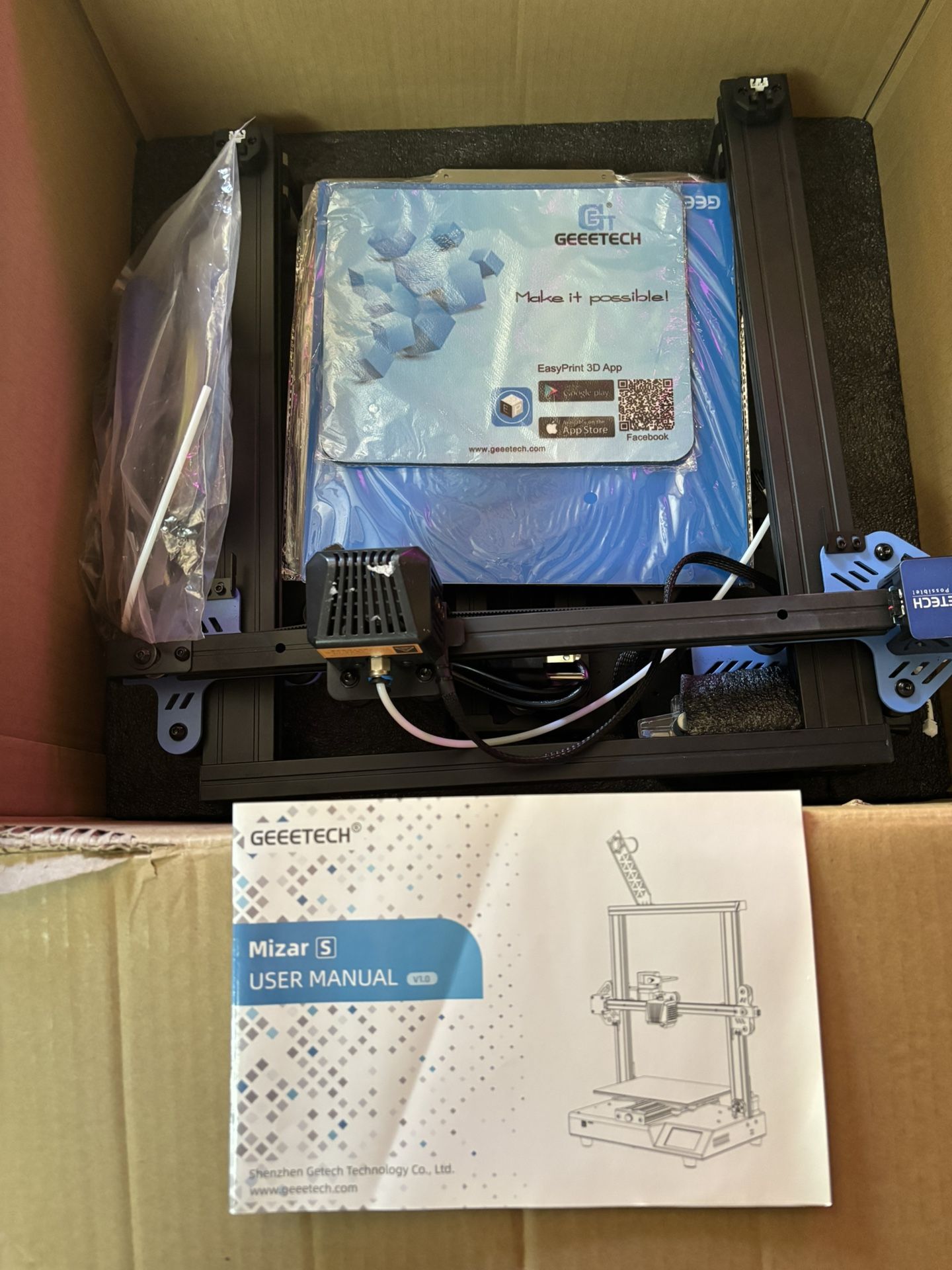 geeetech 3d printer mizar s