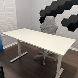 IKEA Office Standing Desk (Adjustable )+ Office Chair