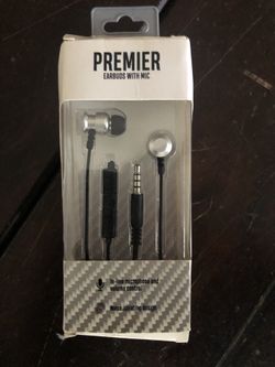 PREMIER WIRED EARBUDS WITH MIC