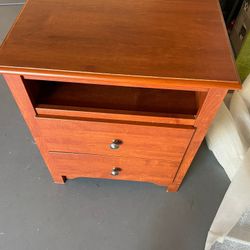 Nightstand with open shelf
