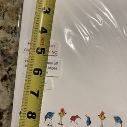 40 Pages Note Pad W/ Sandpiper Birds Design, Heavyweight Paper,  5 Designs, Watercolor Type Birds,  Handmade In Carolina Beach