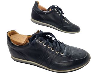 Magnanni Pueblo 14804 Black Leather Perforated Men's Dress Sneakers Size 10 M