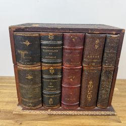 Vintage Book Shaped Liquor Box
