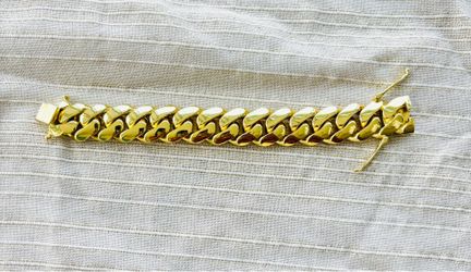 Gold Cuban Bracelet 20mm/7in