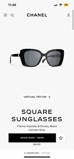 Chanel sunglasses square