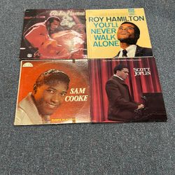 Vintage Vinyl Record Lot Of Four - Scott Joplin Soundtrack, Sam Cooke, Etc