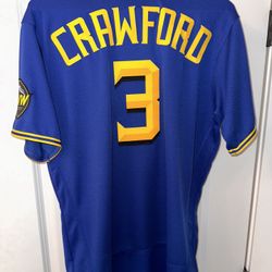 JP Crawford Authentic 44 Seattle Mariners City Connect Jersey