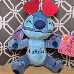 Personalized Valentine Disney Stitch- Stuffed Animal- Kids