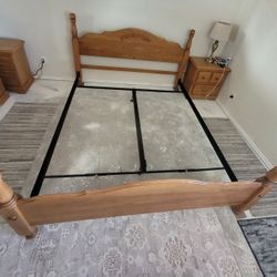 FREE-King- Size Bed Frame With Head And Foot Board
