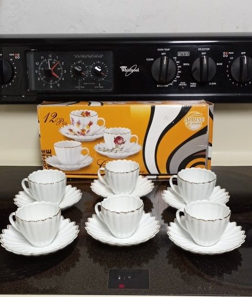 Alpine Cuisine 12pcs  Coffee Cup and Saucer Set