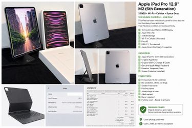 Apple iPad Pro 12.9” M2 (6th Generation) • 256GB • Wi-Fi + Cellular • Apple Magic Keyboard