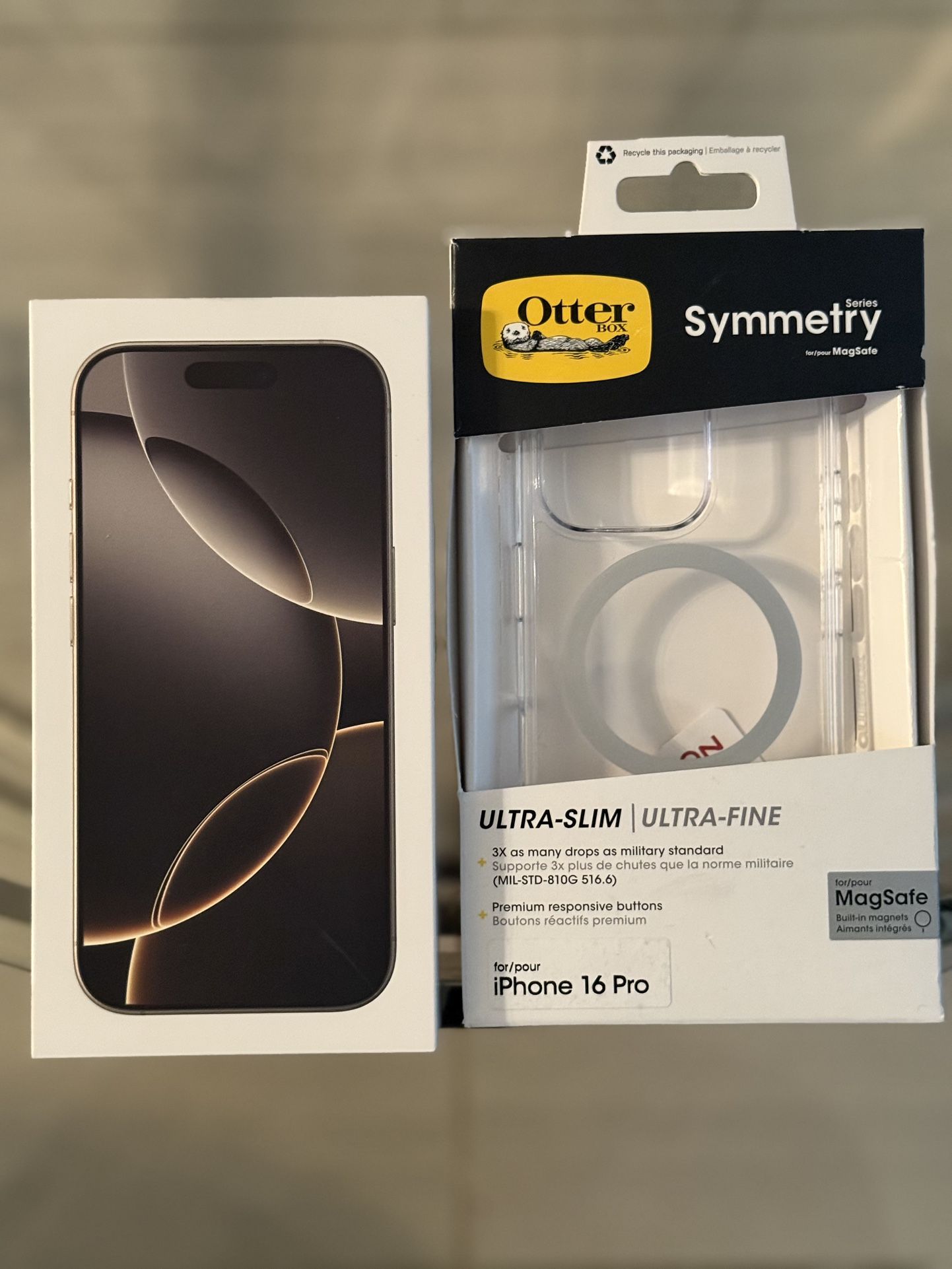 Apple iPhone 16 Pro - New & Unlocked (Desert Titanium) w/ Phone case