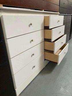 8 drawer white with rails
