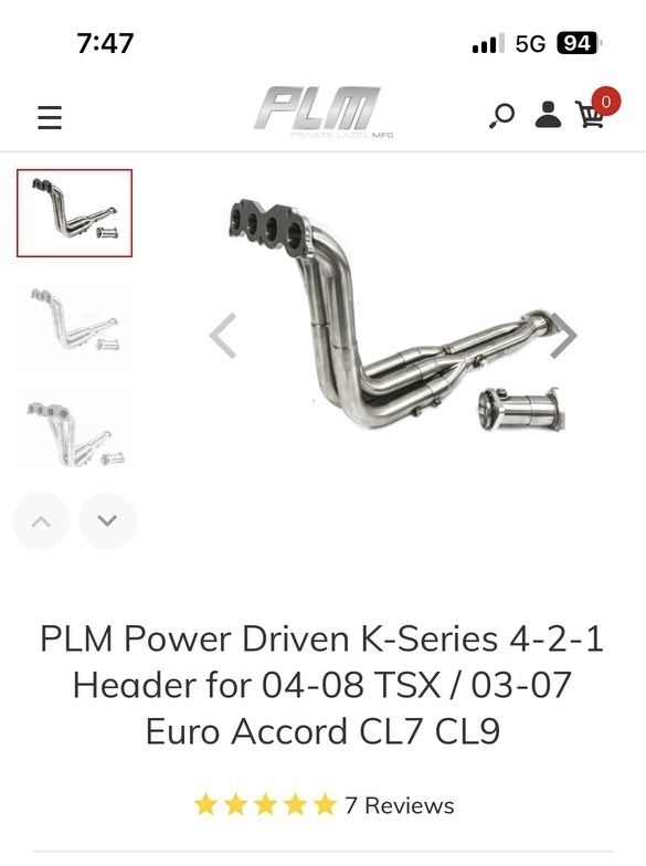 2004-2008 Acura Tsx Headers and test pipe