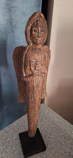 Wooden Angel Statue 24 Inches Tall