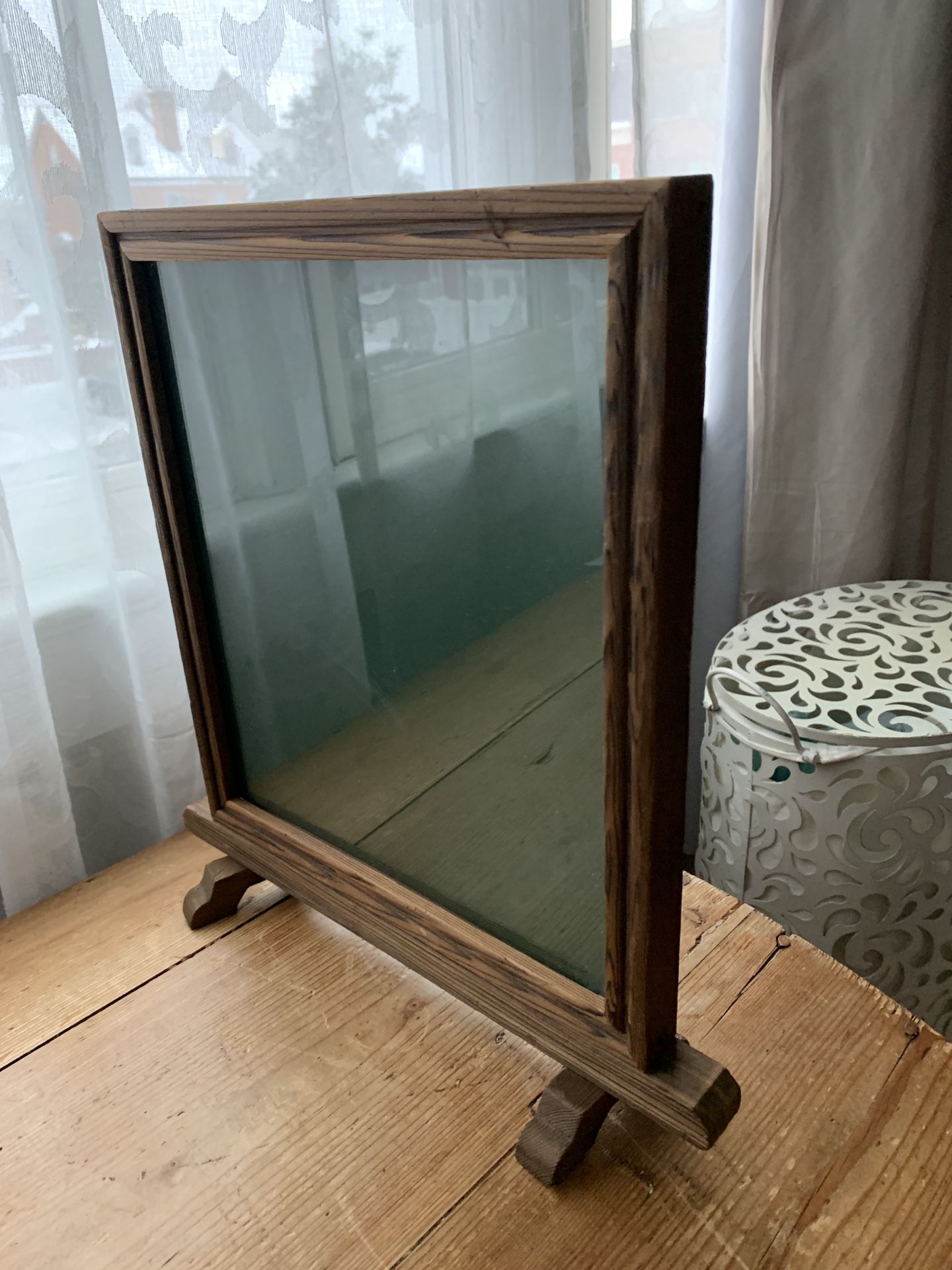 Standing wooden picture frame. 11” x 12”