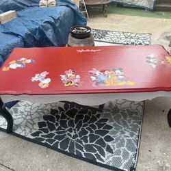 Minnie Mouse Desk Table Is Real Wood Is Big Colors White,red,black,pink,yellow Has Been Painted!🌺