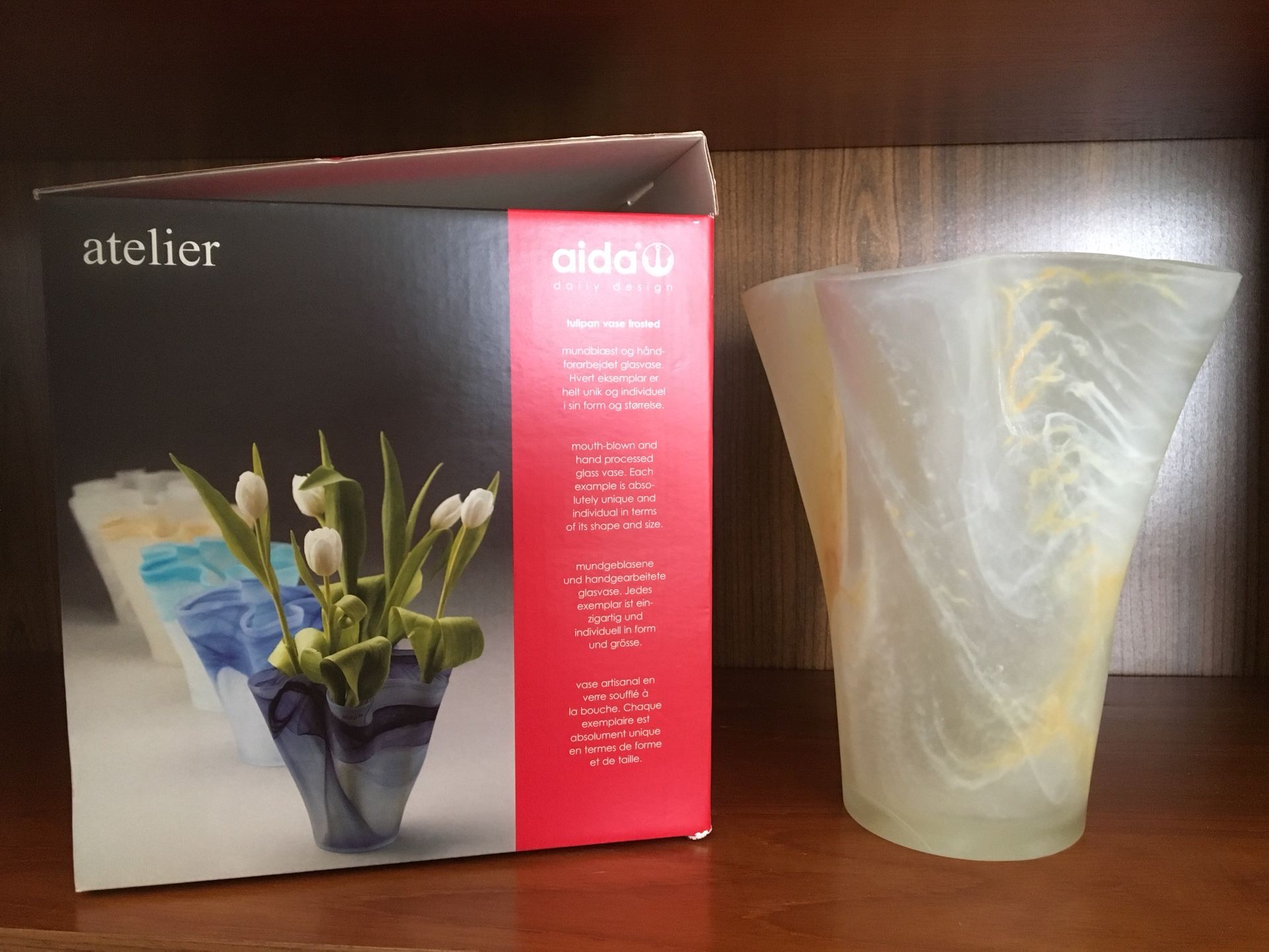 Tulip vase yellow Aida Danish Design New