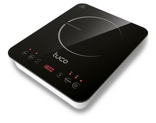 TUCO Portable Induction Cooktop Pro, Countertop Burner Hot Plate, 24-Hour Timer, 1800W, Shatter-Proof Ceramic Glass, LCD Touch, Child & Overheat Prote