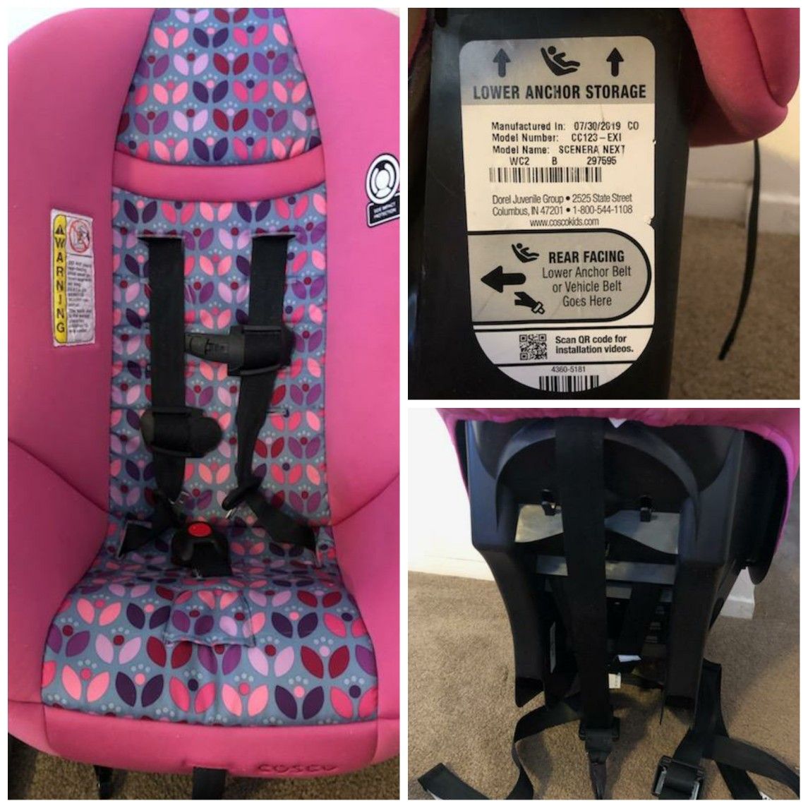 Cosco Scenera NEXT Convertible Car Seat, Gem Bloom