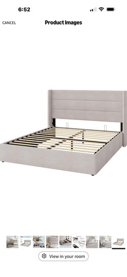 Queen size storage bed frame