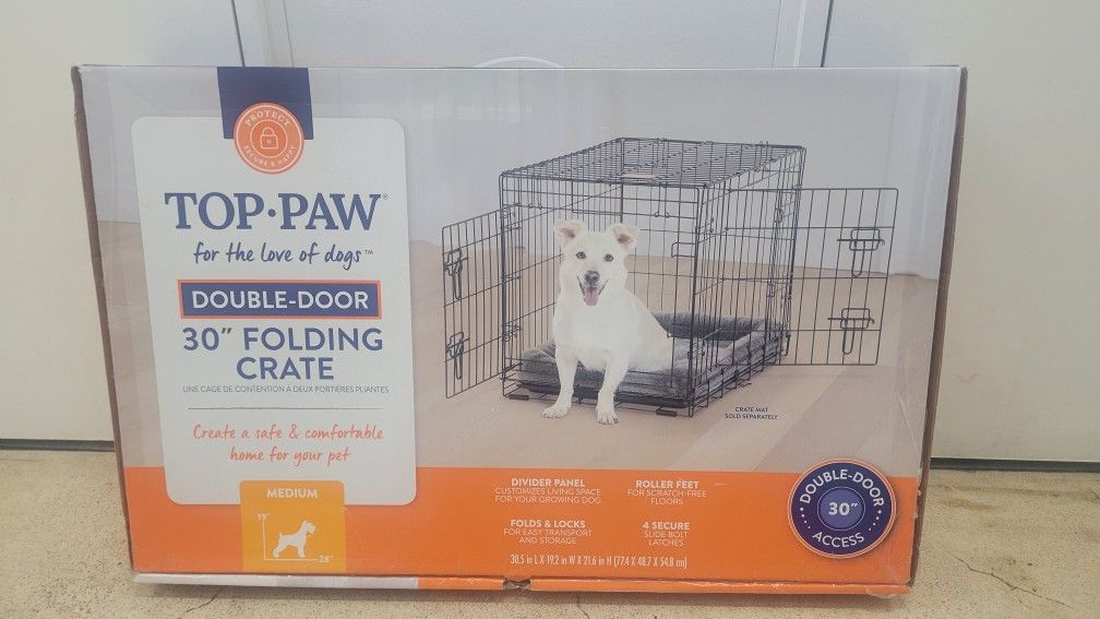 30in Double Door Dog Crate