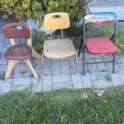 3 little kid chairs