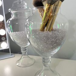 Glass Diamonds Makeup Brush Holder 