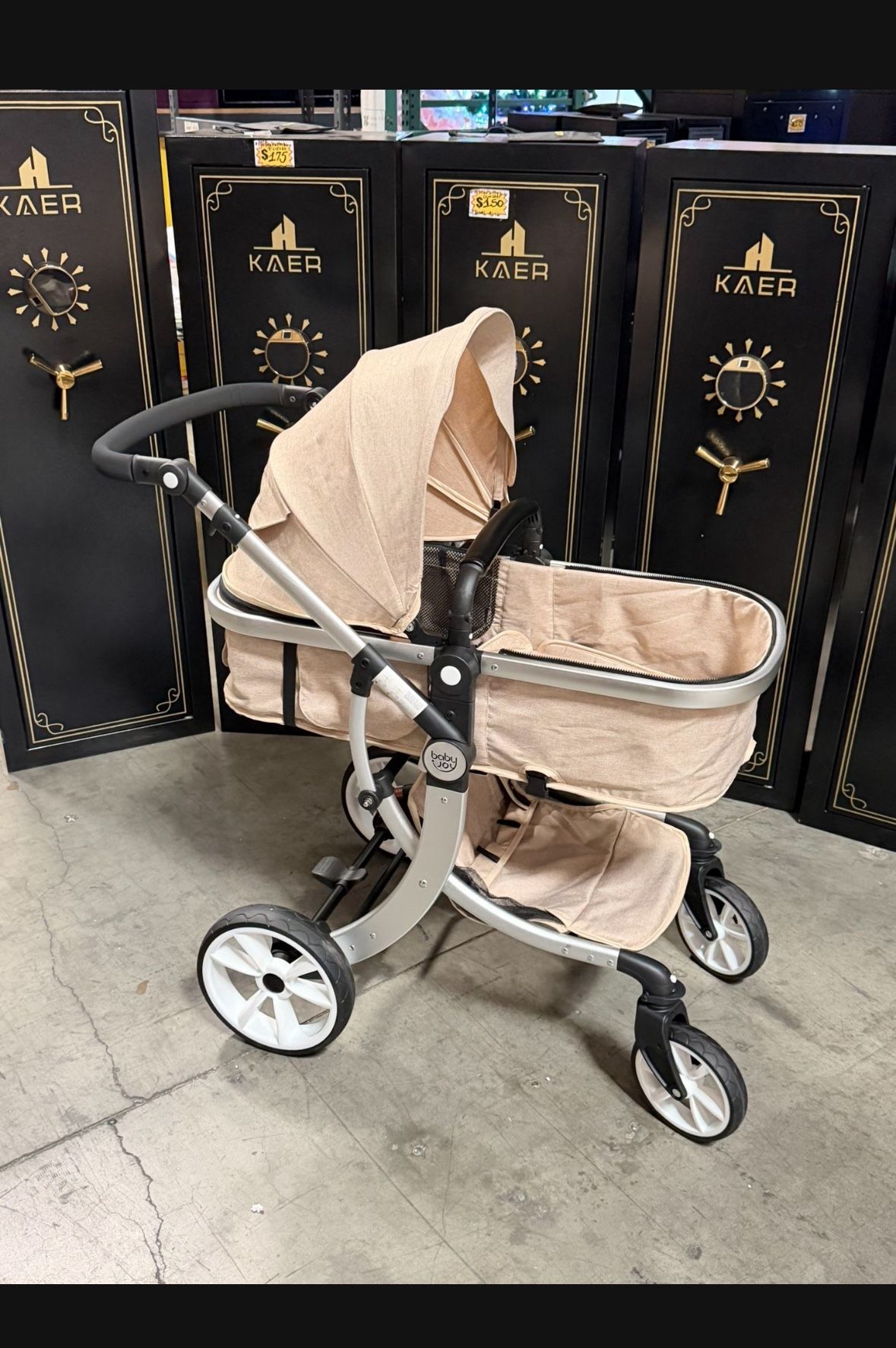 New 2 in 1 High Landscape Baby Stroller Reversible Bassinet Reclining