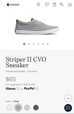 NEW Sperry Striper II CVO Boat Sneaker - Mens 9.5 Wide