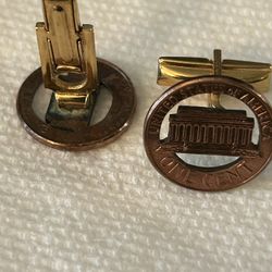 Cuff Links Made From Penny Carve Outs