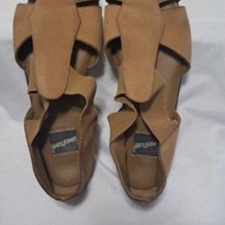 Leather Size 8 What’s What Flats -Beige