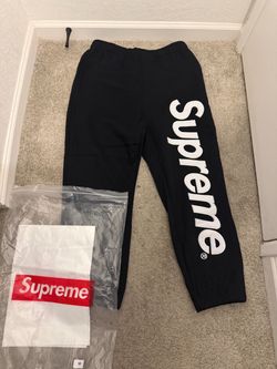 Supreme Spellout Sweatpants Black Medium