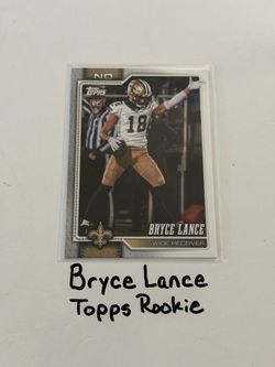 Bryce Lance New Orleans Saints WR Topps Rookie Card.