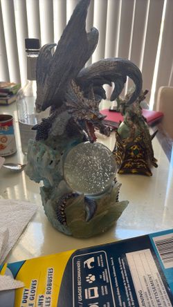 Ice blue 1ft dragon vintage collectible