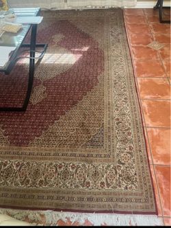 A pair of Authentic kork/wool mahi design Persian rug .